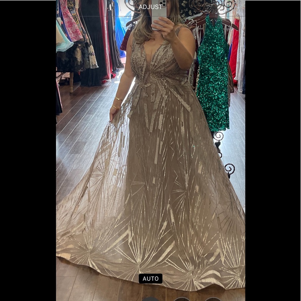 Party dress Beautiful mambo couture dress rose gold long dress